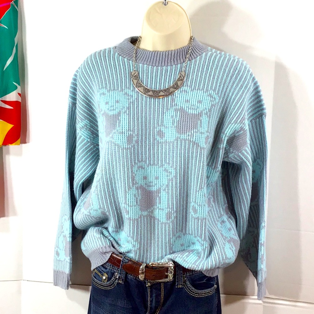 Adele Knitwear vintage teddy bear sweater